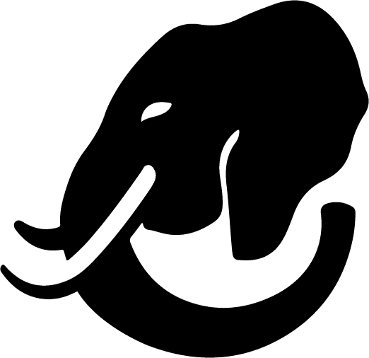 Het symbool van een olifant.